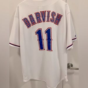 Texas Ranger #11 Darvish White Jersey Men’s Large